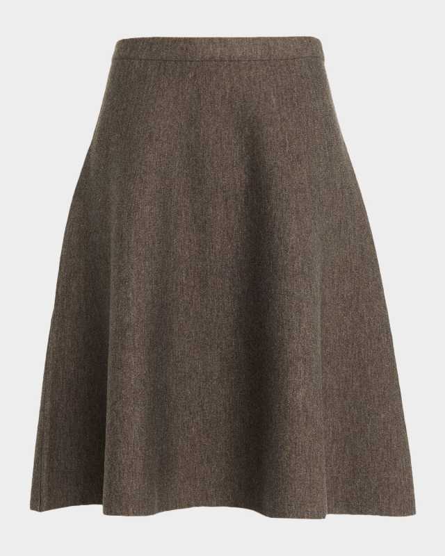Arielle Melange Knit Circle Skirt
